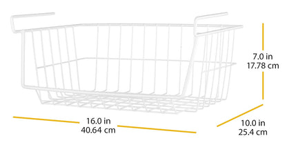 Whitmor 6023 – 4212 – Cesta para Debajo de una estantería, Color Blanco