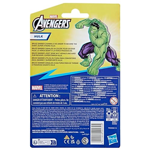 Marvel Hasbro Avengers Hulk Figura de Acción Articulada Epic Hero Series 10 cm