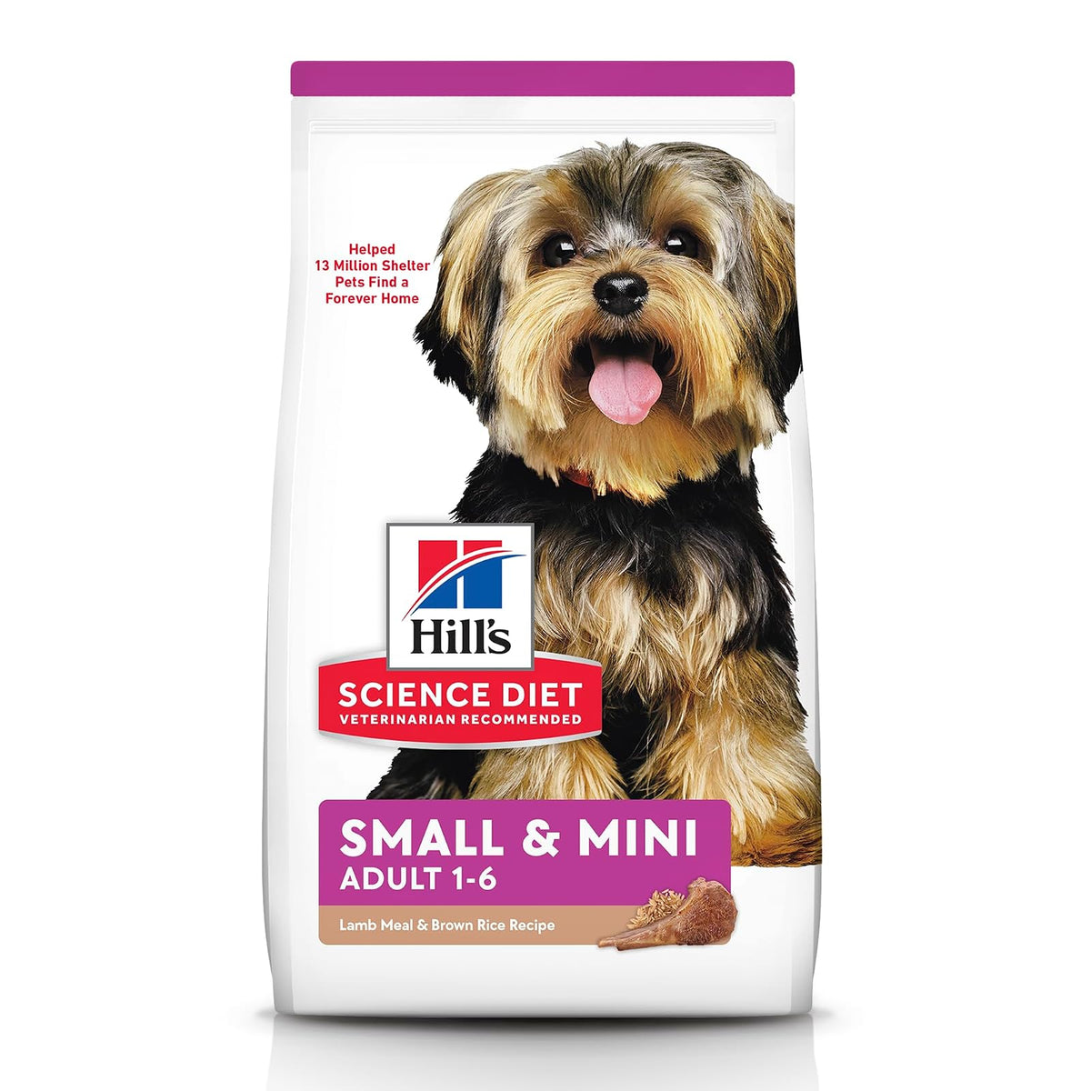 Hill's Science Diet Small Mini Croquetas para Perro Adulto Cordero 2Kg | Croquetas Hill's para perro, cordero real, razas pequeñas, digestión saludable, sistema inmunológico fuerte