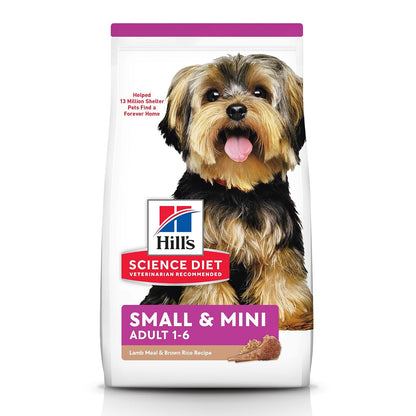 Hill's Science Diet Small Mini Croquetas para Perro Adulto Cordero 2Kg | Croquetas Hill's para perro, cordero real, razas pequeñas, digestión saludable, sistema inmunológico fuerte
