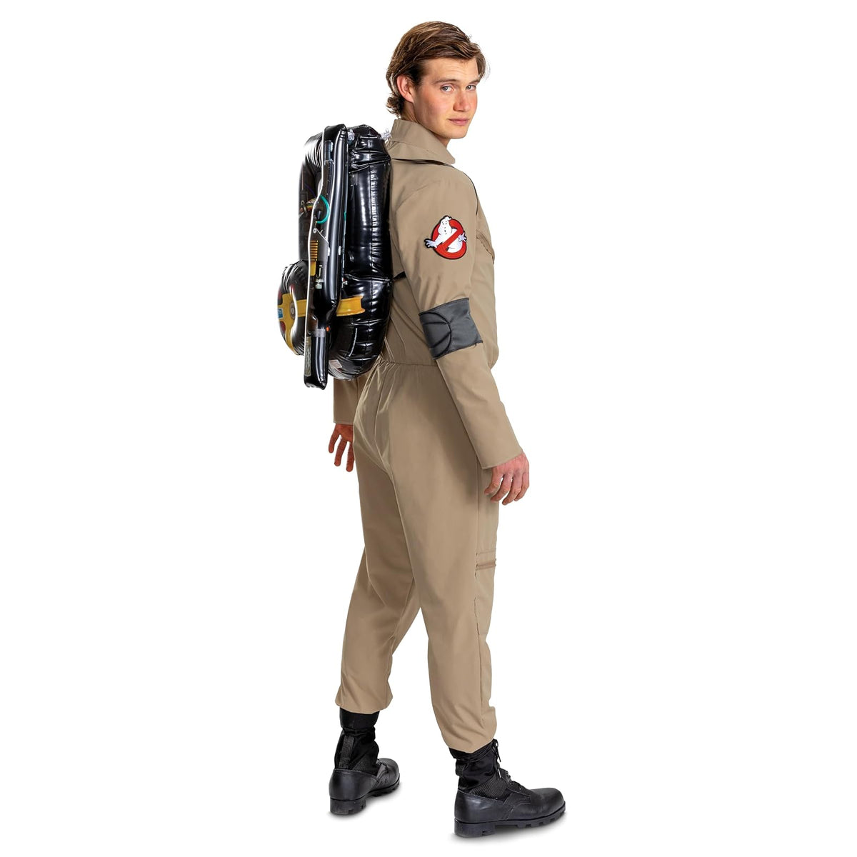 Ghostbusters - Disfraz de lujo para adultos 3, adulto XS/S | Adulto XS/S, khaki, Spengler, inflatable proton pack
