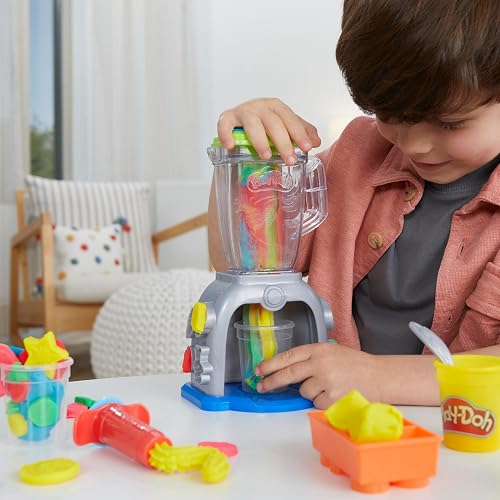 Play-Doh - Licuadora de Batidos Coloridos - Set de licuadora de Juguete - Artículos de Cocina de Juguete - Juguetes para Actividades de Manualidades para niños y niñas a Partir de 3 años