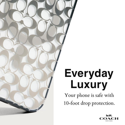 Coach - Funda para iPhone 15 Pro MAX, Compatible con MagSafe - Signature Ombre Deep Forest
