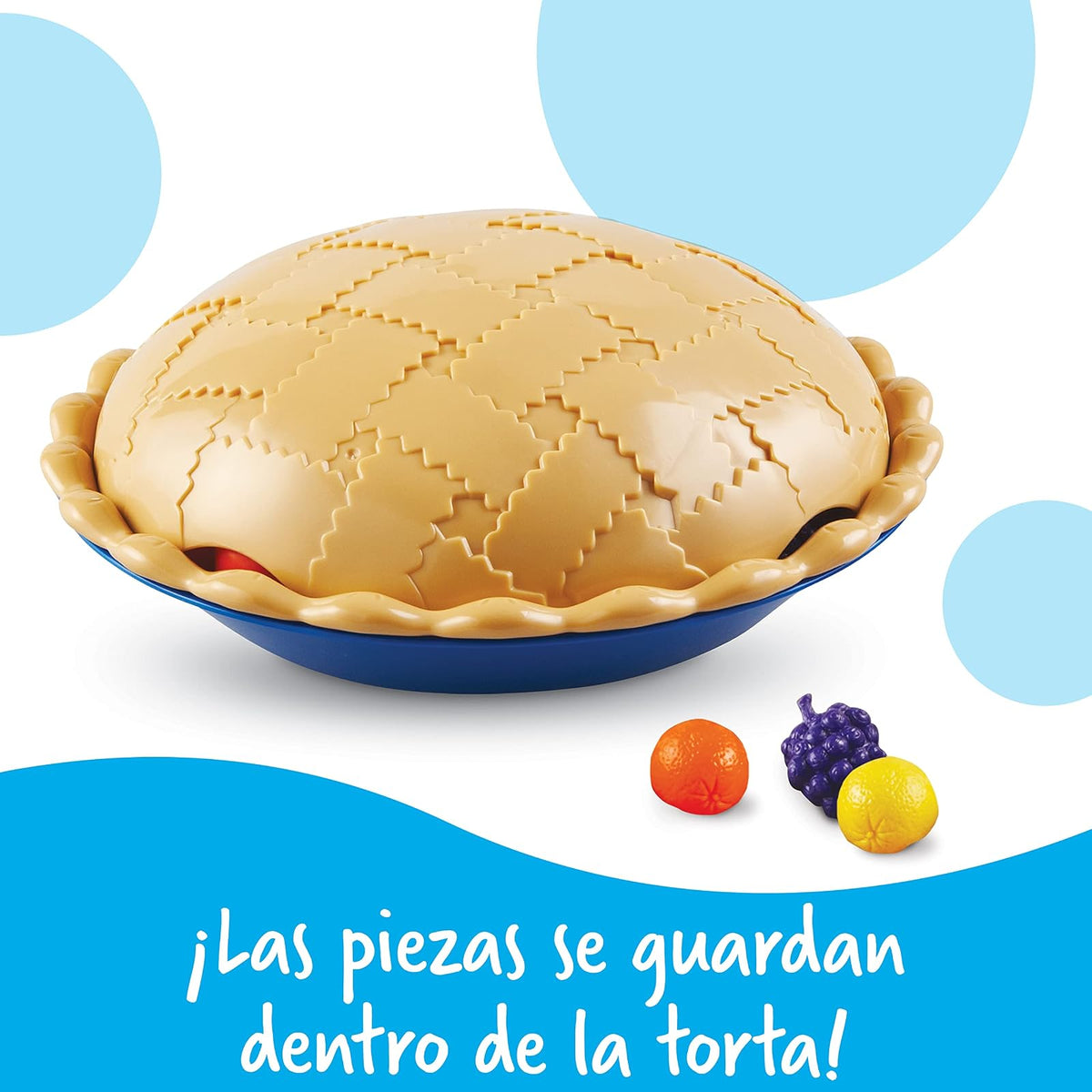 Learning Resources Super Sorting Pie - 68 Piezas, Edades 3+ años Juguetes de Desarrollo Temprano, Juguete de Motricidad Fina, Juguetes Educativos para Niños, Comida de Juguete para Niños