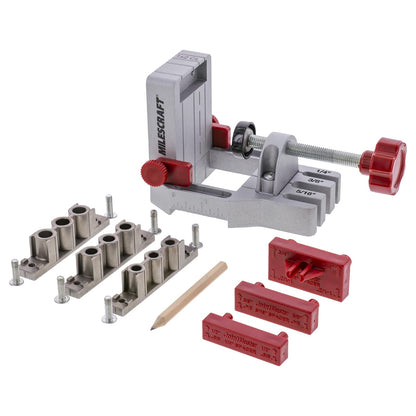 Milescraft 1334 Joint Master – Plantilla de aluminio autosujetante Crea juntas de bordes, esquinas y superficies. Incluye espaciadores de centrado. Para pasadores de clavija de 1/4", 5/16" y 3/8"