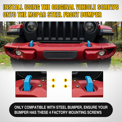 Nilight Protector de Cepillo para Polvo Frontal, Compatible con Jeep Wrangler JL 2018-2025, Gladiator JT 2019-2025, Protector de Rejilla de Barra de Acero se Adapta a Parachoques de Acero Rubicon de