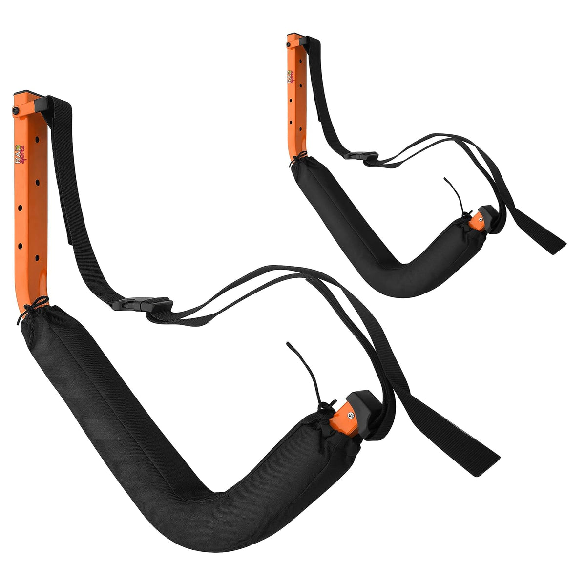 RAD Sportz - Juego de 2 Perchas de Almacenamiento para Montaje en Pared, 150 Libras de Capacidad para Kayaks, Tablas de Surf, canoas o Tablas de Snowboard (Naranja)