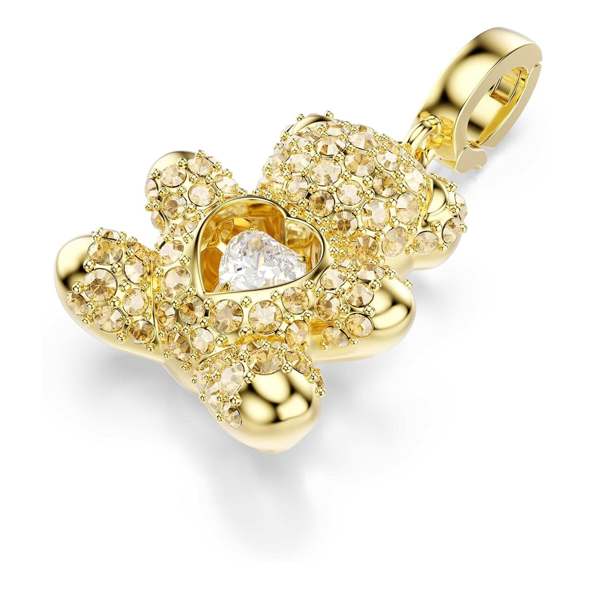 Abalorio de Swarovski Idyllia, corte mixto, color dorado, chapado en oro