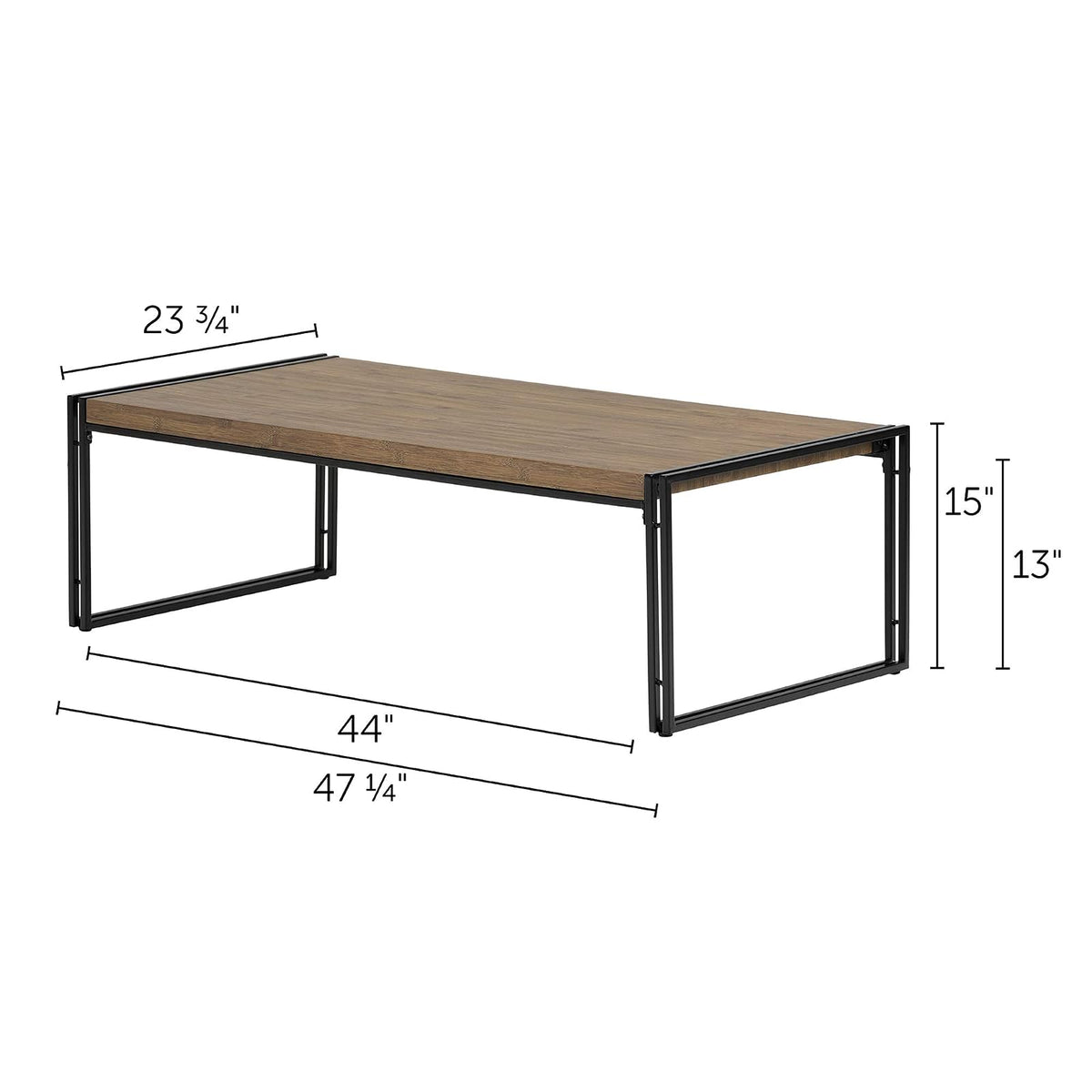 South Shore Mesa de Centro Minimalista para Sala Color Marrón, Modelo Gimetri Furniture