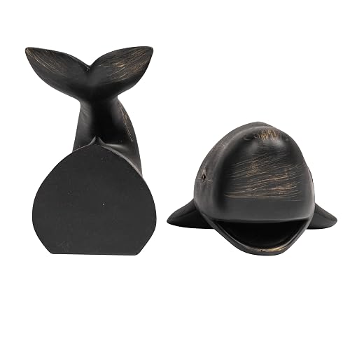 Creative Co-Op DA2625 Resin Whale Bookends