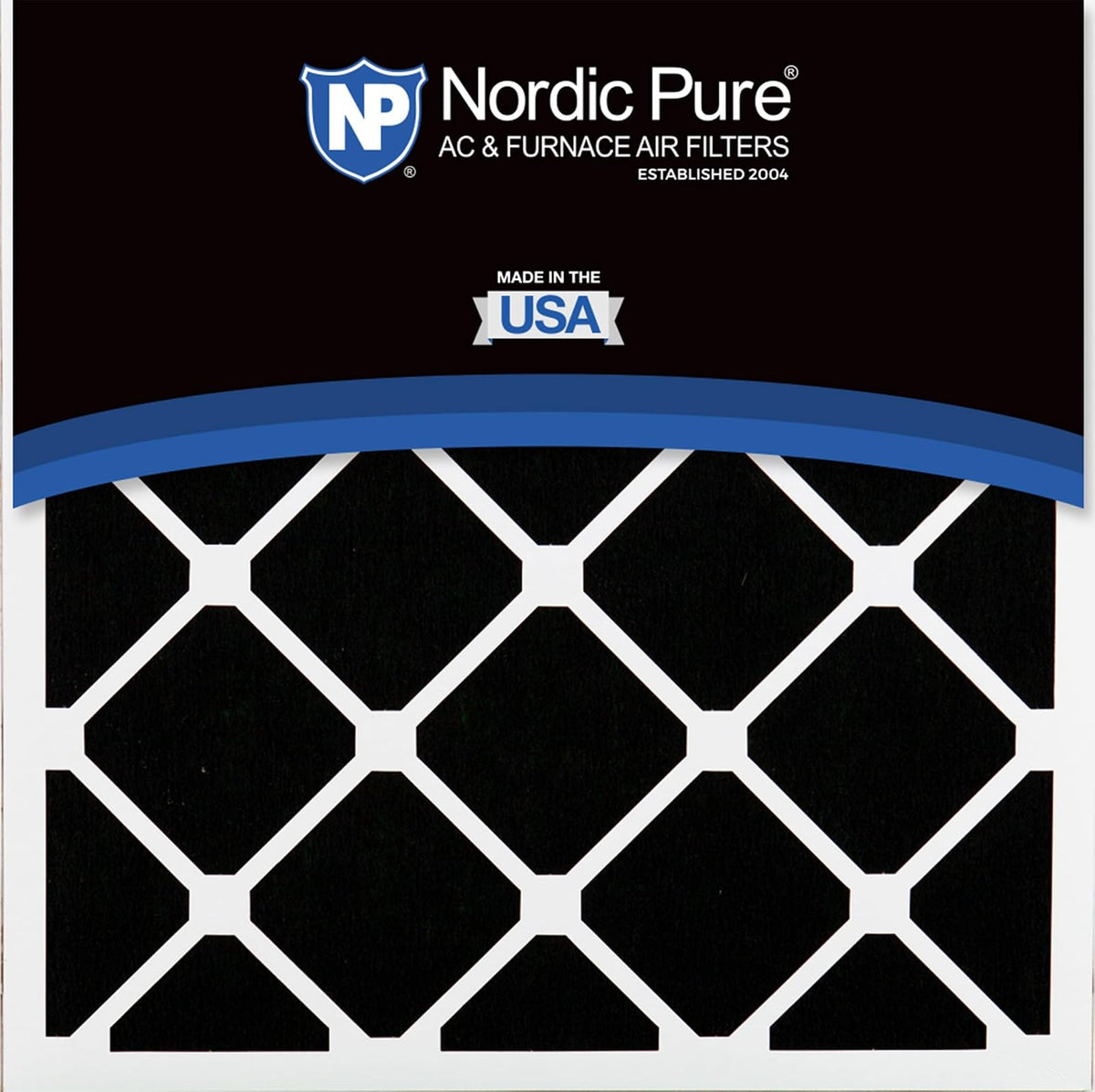 Nordic Pure 20 x 20 x 5 (19_5/8 x 19_7/8 x 4_3/8) Honeywell Filtros de repuesto para horno MERV 14 Plus Carbon 1 paquete