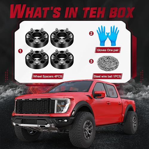 BDFHYK - Espaciadores de Rueda de 5 x 127 mm, espaciadores de 1.5 Pulgadas | Hubcentric 5 separadores de lengüetas, 1/2-20 pernos, orificio de cubeta de 71.5 mm, compatible con Wrangler JK Grand