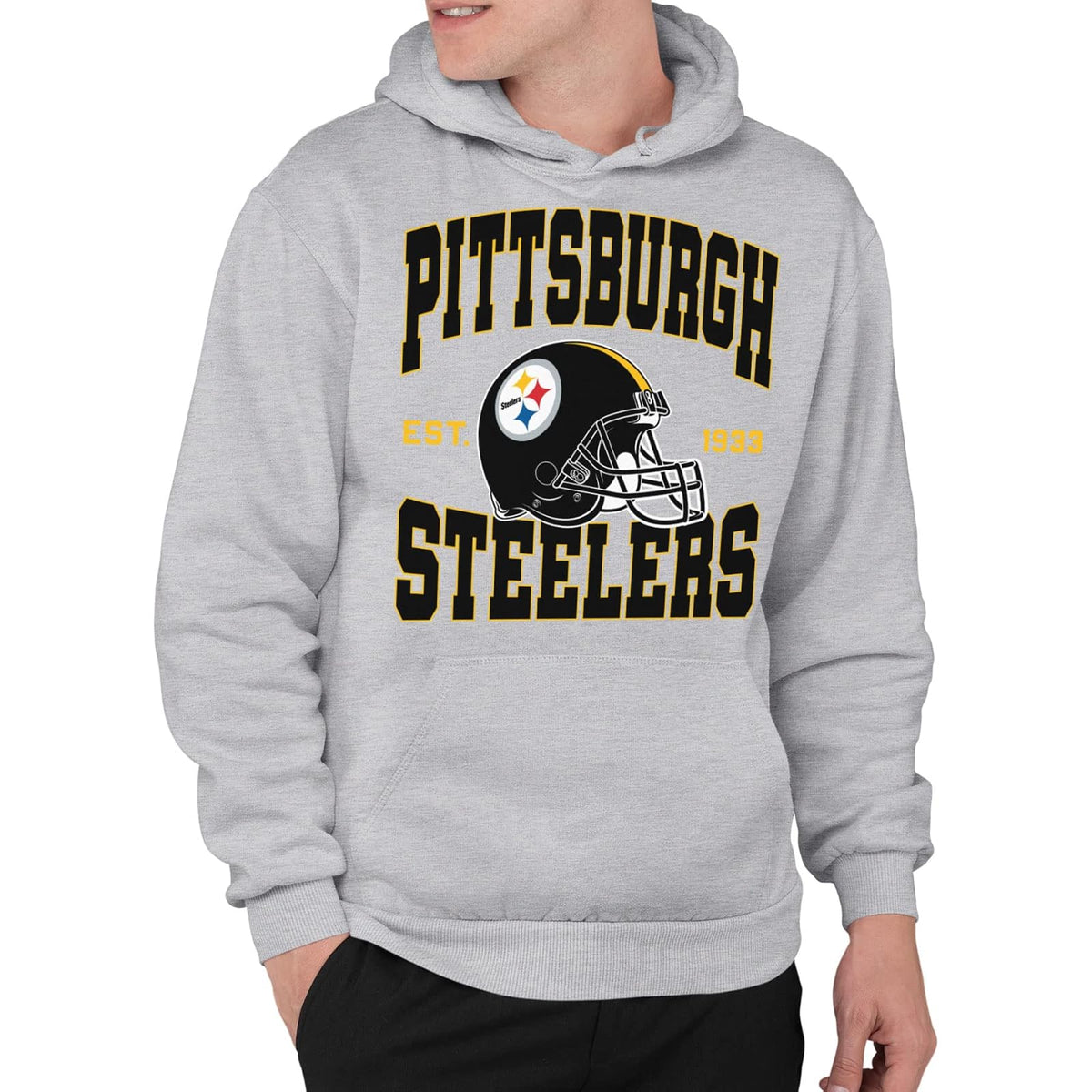 Junk Food Pittsburgh Steelers Team Helmet - Sudadera con Capucha para Adultos Sudadera con Capucha Unisex Adulto
