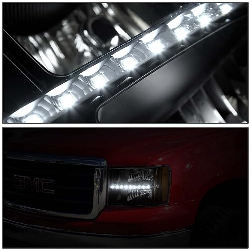DNA Motoring HL-LED-GMCSIE07-BK-AM Conjunto de Faros, Lado del Conductor y Pasajero