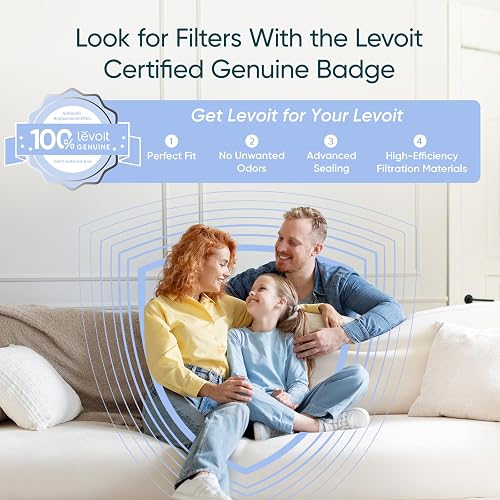 LEVOIT Purificador de Aire Inteligente con Filtro HEPA H13, Control por Alexa, Silencio Modo Sueño <24dB, Elimina 99,97% de Alergia Tabaco Polen Ácaros Olor y Caspa de Mascota, Core 200S, Blanco