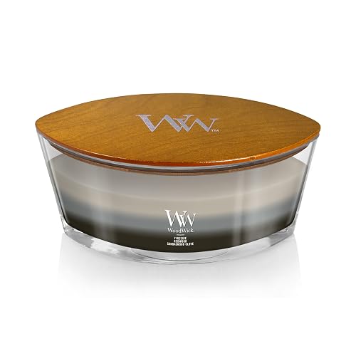 WoodWick Yankee Candle – Warm Woods Trilogy – Fireside, Redwood, sándalo