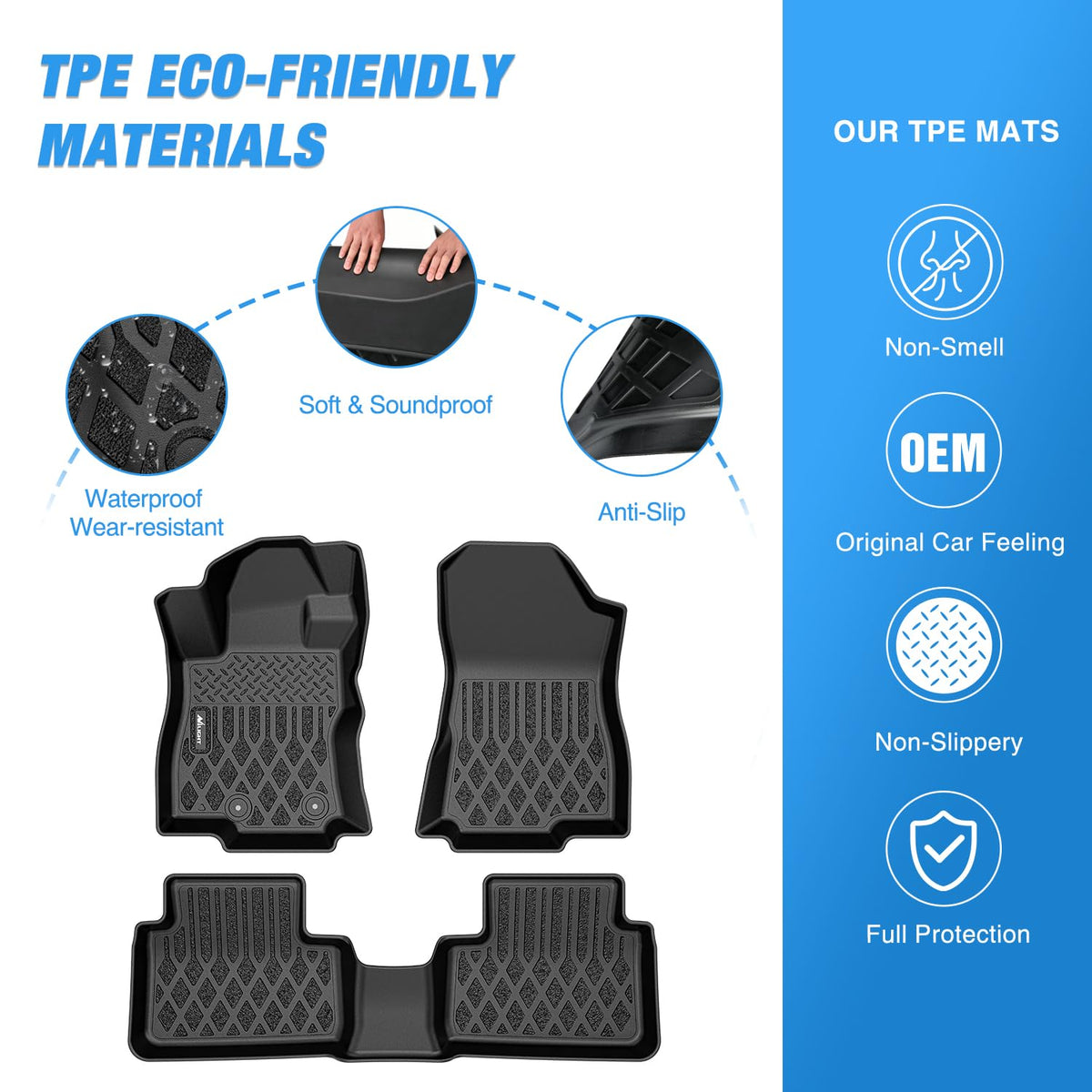 Nilight TPE - Alfombrillas de Piso para Subaru Forester 2025 2026 (no para híbridos y Naturales) para Todo Tipo de Clima, Ajuste Personalizado