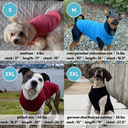 Gooby Stretch Fleece Pull Over Cold Weather Dog Vest, Rojo, 6XL
