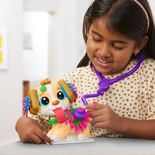 Play-Doh Hasbro Kit Veterinario con Cachorro, 10 Herramientas y 5 Colores