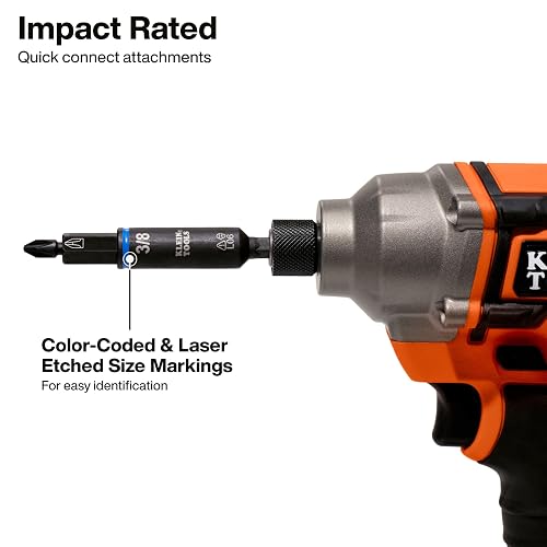 KLEIN TOOLS 32500HD | Desarmador 11 En 1 | Uso Manual E Impacto | Magnético | Haz más con una sola herramienta: úsala a mano o con impacto y cambia entre 7 puntas y 4 llaves sin cargar de más.