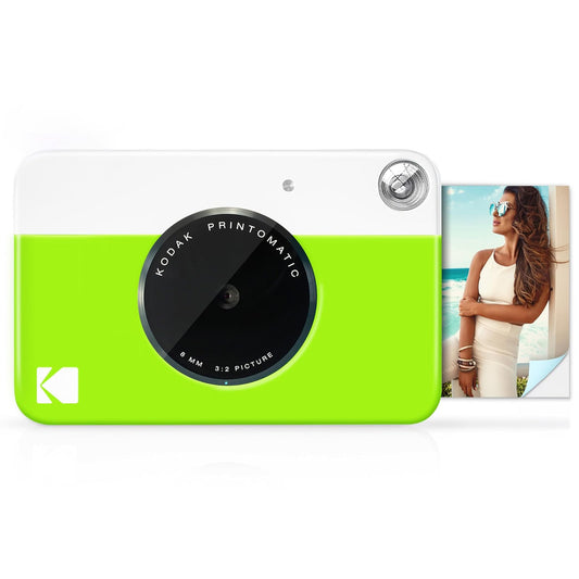 Kodak Cámara Digital de impresión instantánea (Verde)Impresión a Todo Color en Papel Fotográfico Zink 2 x 3 Pulgadas Papel Adhesivo– Imprime Recuerdos al Instante