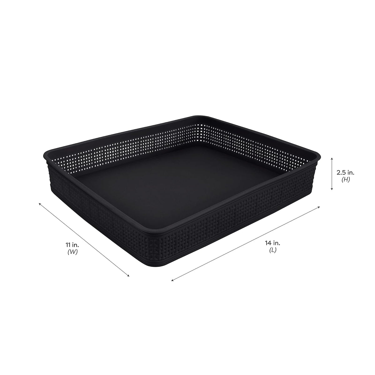 Simplify Black, 10 Pack Organizing Set, Different Sizes for Multiple Needs. for Offices, Desks, Dorms, Small Items, Accessories, Vanity, Bathrooms. Storage Baskets, Bins, Boxes