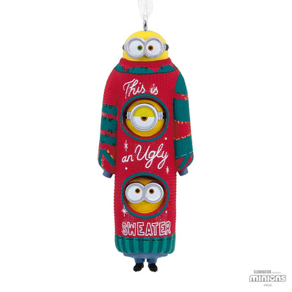 Hallmark Minions: The Rise of GRU, Bob, Kevin y Stuart The Minions en suéter navideño Feo