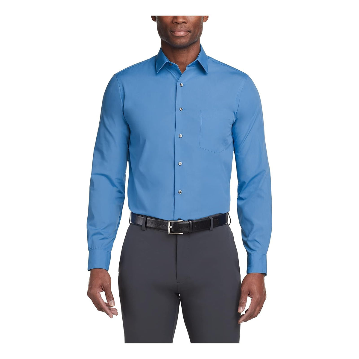 Van Heusen Camisa de vestir, ajuste regular, para hombre