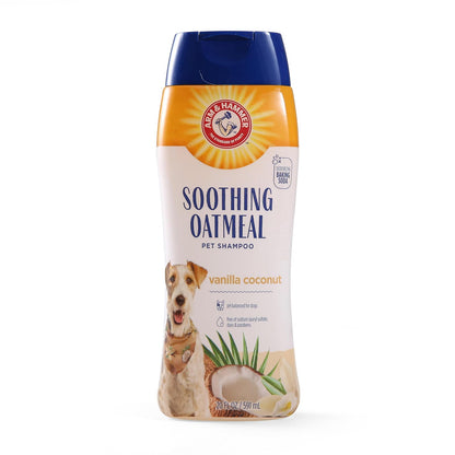 Champú de avena Arm & Hammer para perros | El mejor champú de avena para todos los perros y cachorros, 16 onzas, aroma a vainilla y coco