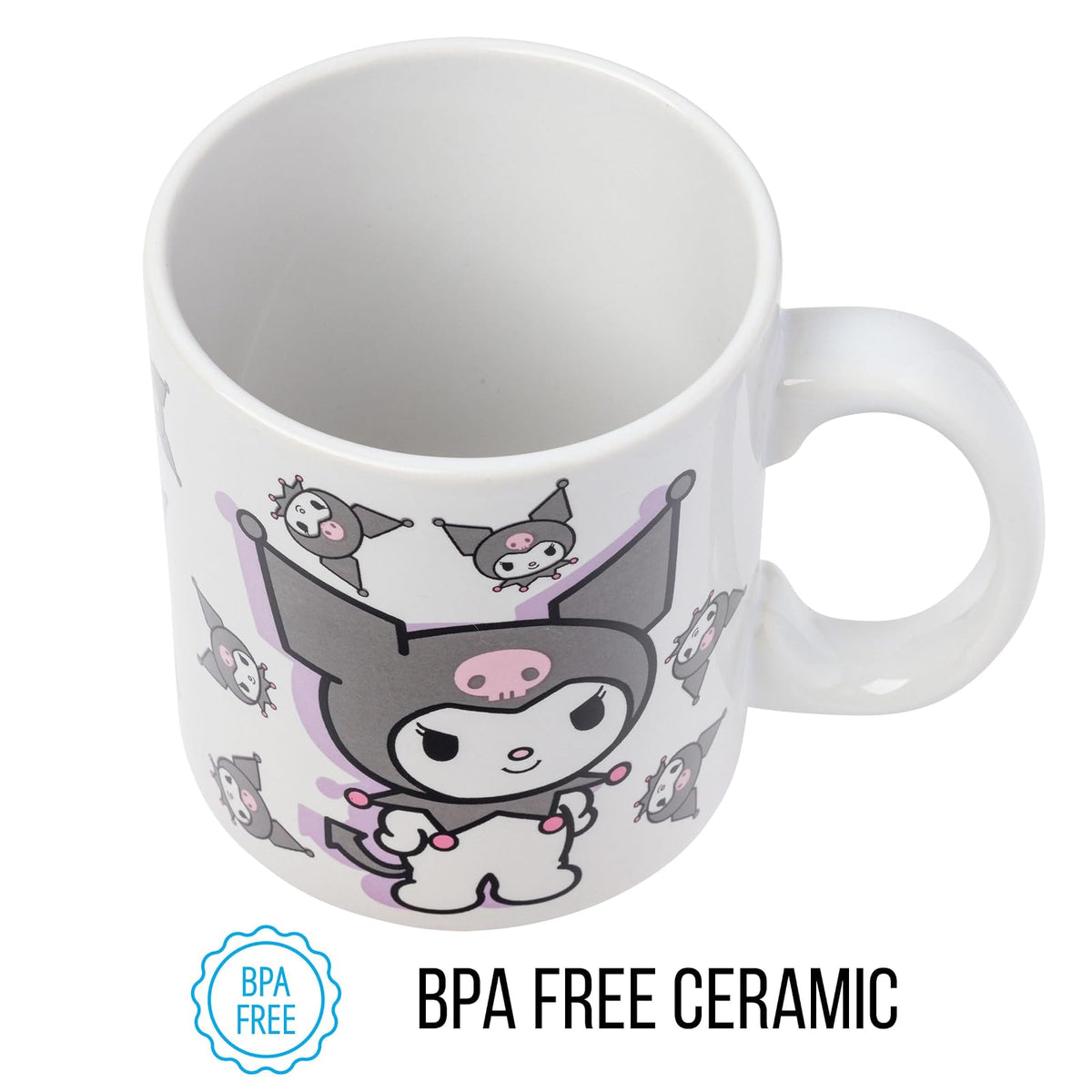 Silver Buffalo Sanrio Hello Kitty and Friends Kuromi Poses Taza de cerámica, 20 onzas