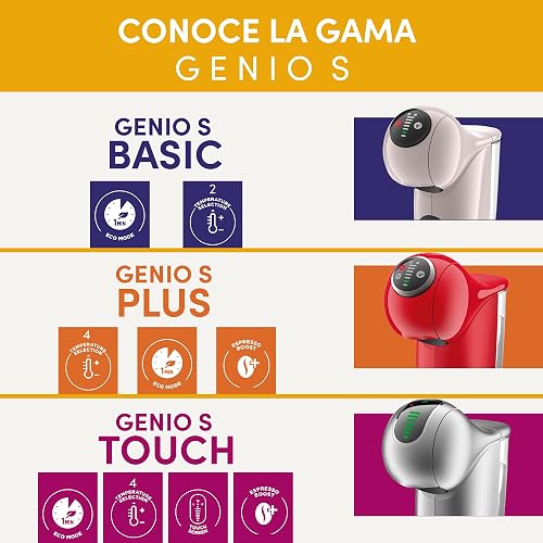 Krups Cafetera Multibebidas Dolce Gusto Genio S Carbón KP240BMX | Máquina de cápsulas, más de 30 bebidas, rápida y compacta