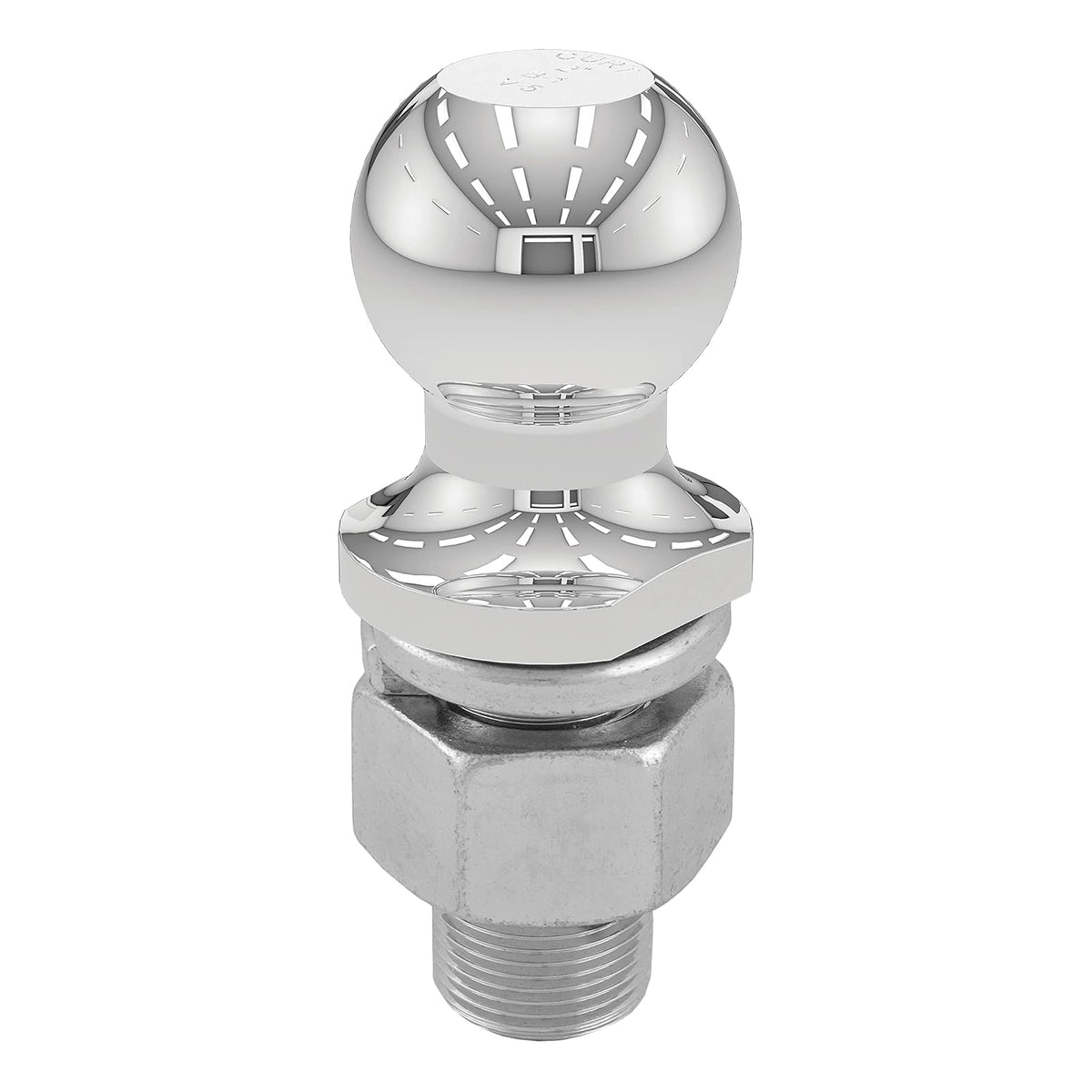 CURT 40069 Bola de Enganche de Remolque cromada, 10 Libras, 2 Pulgadas de diámetro, vástago de 1-1/4 x 2-5/8 Pulgadas