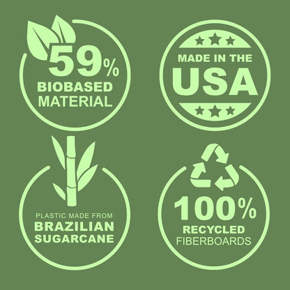 Samsill Carpeta duradera con anillos en D a base de plantas, carpeta de 3 anillos de 0.5 pulgadas con capacidad de 125 hojas, fabricada en los Estados Unidos, suministros escolares y de oficina