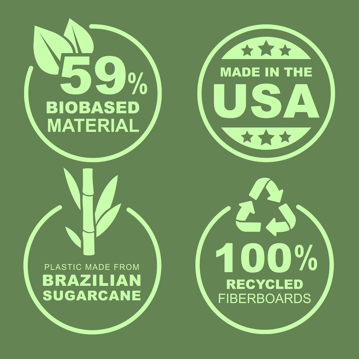 Samsill Anillo en D duradero a base de plantas de 1 pulgada, fabricado en Estados Unidos, carpeta de vista, ecológica, con base biológica certificada USDA, individual, rosa