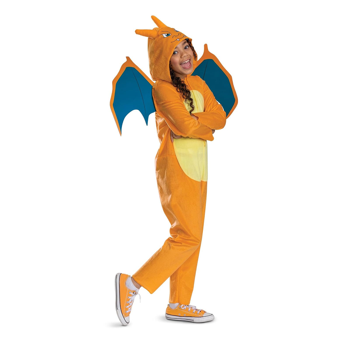 Disguise Disfraz de Pokémon Charizard para Niño | XL (14-16), overol con capucha, alas desmontables, diseño oficial Pokémon