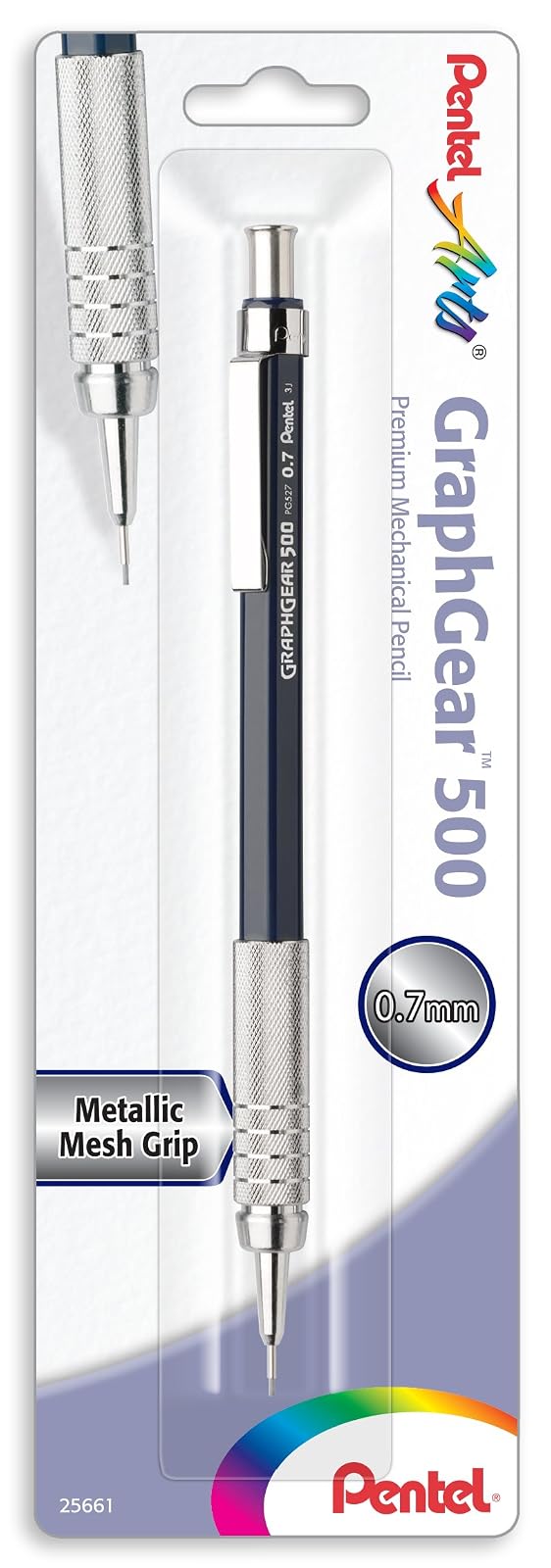 Pentel Arts GraphGear 500 - Lápiz de dibujo premium, Azul, 0.7mm