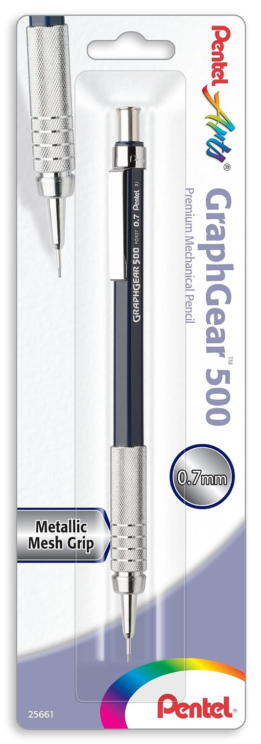 Pentel Arts GraphGear 500 - Lápiz de dibujo premium, Azul, 0.7mm