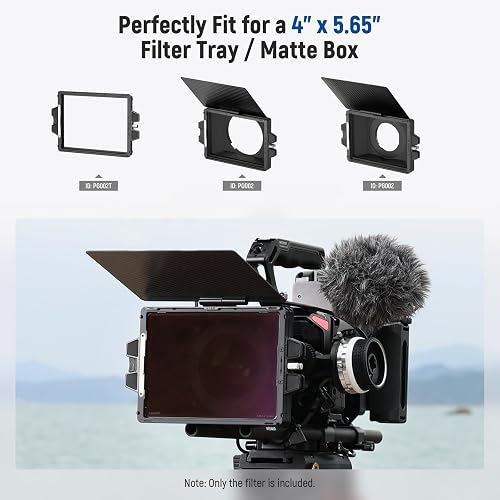NEEWER Filtro ND Cuadrado ND0.6(2 Stops),4"x5.65" Filtro de Densidad Neutra de Cine Compatible con Tilta Compatible con SmallRig Matte Box,Vidrio Óptico HD Multicapa Delgado/25% Transmitancia de Luz