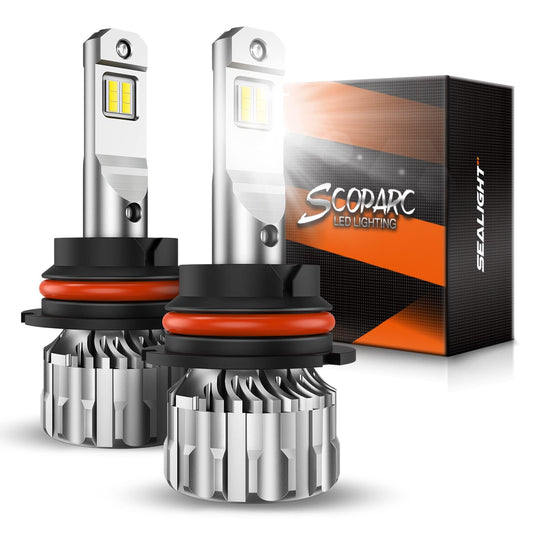 Sealight Bombillas LED 9004 HB1 30000 LM 6500K Blanco Frio Hi/Lo, Paquete de 2