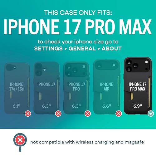 Smartish Wallet Slayer Vol. 1 Funda Tipo Portafolios para iPhone 2025 Pro MAX