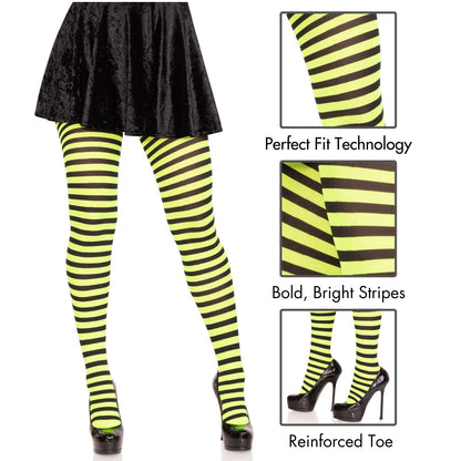 Leg Avenue Medias de Nailon a Rayas Medias de disfrazwomens