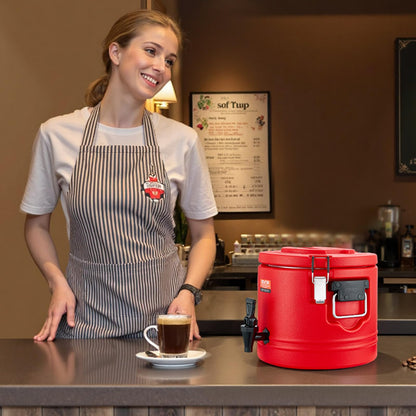 VEVOR Dispensador de bebidas aislado, 2.2 gal / 8 l. | Jarra enfriadora para té, café, restaurante, para servir bebidas frías y calientes al aire libre, con grifo.