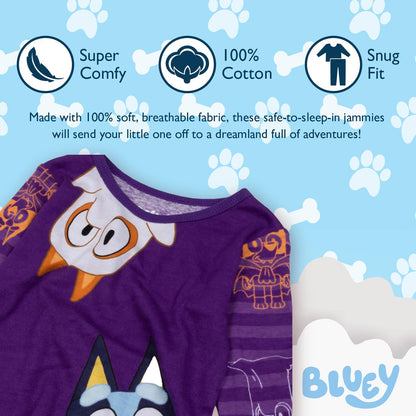 Bluey Conjunto de Pijama de algodón Ajustado de 2 Piezas Juego de Pijama para Niñas