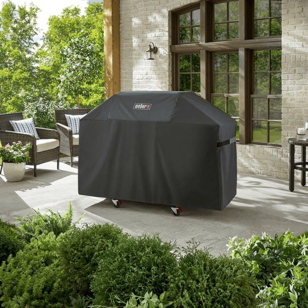 Weber Genesis 300 Series Premium - Cubierta para Parrilla Resistente e Impermeable, se Adapta a Parrillas de hasta 62 Pulgadas de Ancho