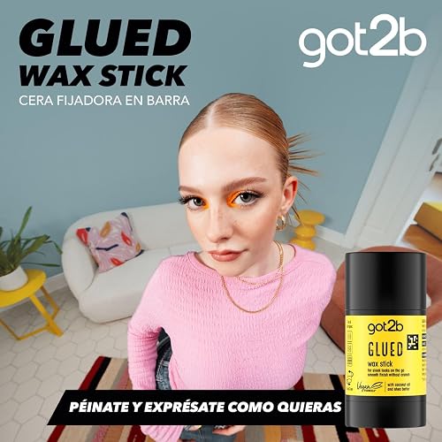 Got2B Cera para Cabello Glued Wax Stick 50g, Alta Fijación de Hasta 24 Horas.