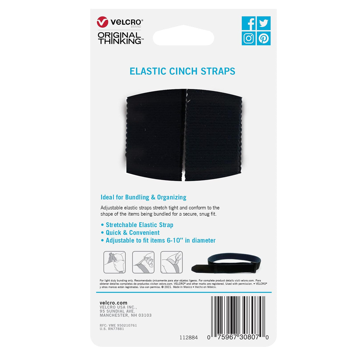 Correas elásticas de la marca VELCRO