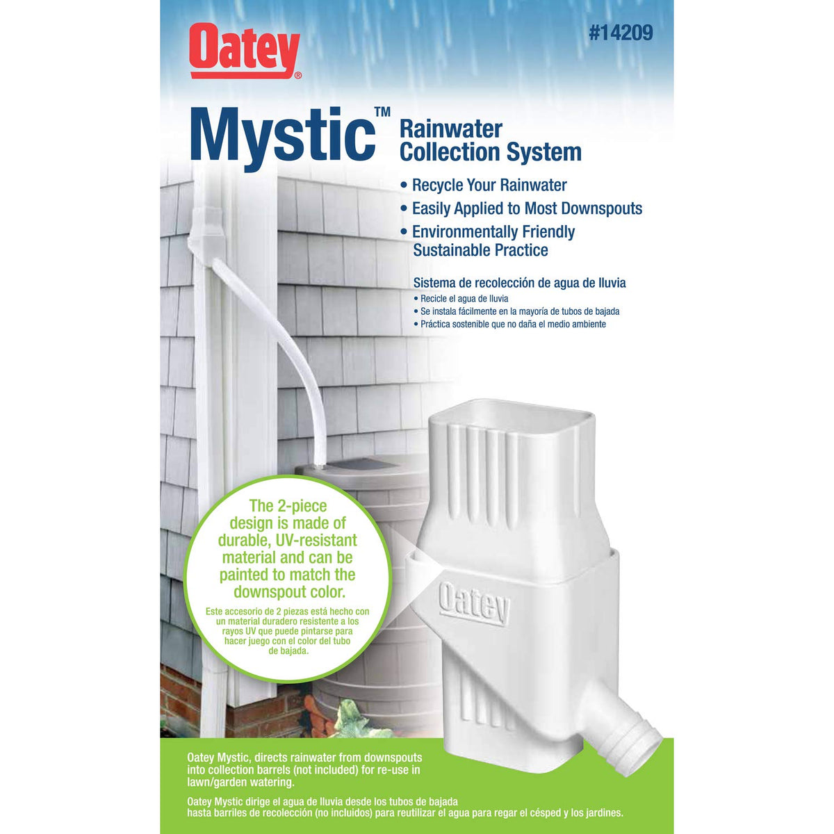 Oatey 14209 Mystic Sistema Recolector de Agua de Lluvia