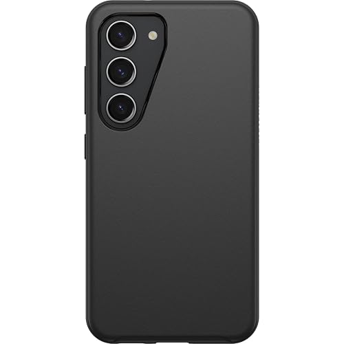 OtterBox - Funda para Galaxy S23 Symmetry Series, Color Negro, Ultra Elegante, Compatible con Carga inalámbrica, Bordes elevados Que protegen la cámara y la visualización