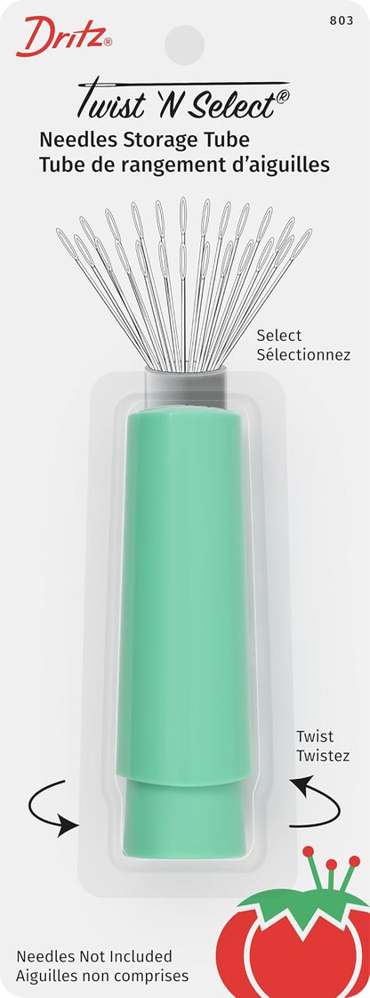 Dritz Tubos de Almacenamiento de Agujas, 3 Piezas - Almacenamiento de agujas Twist 'N Select