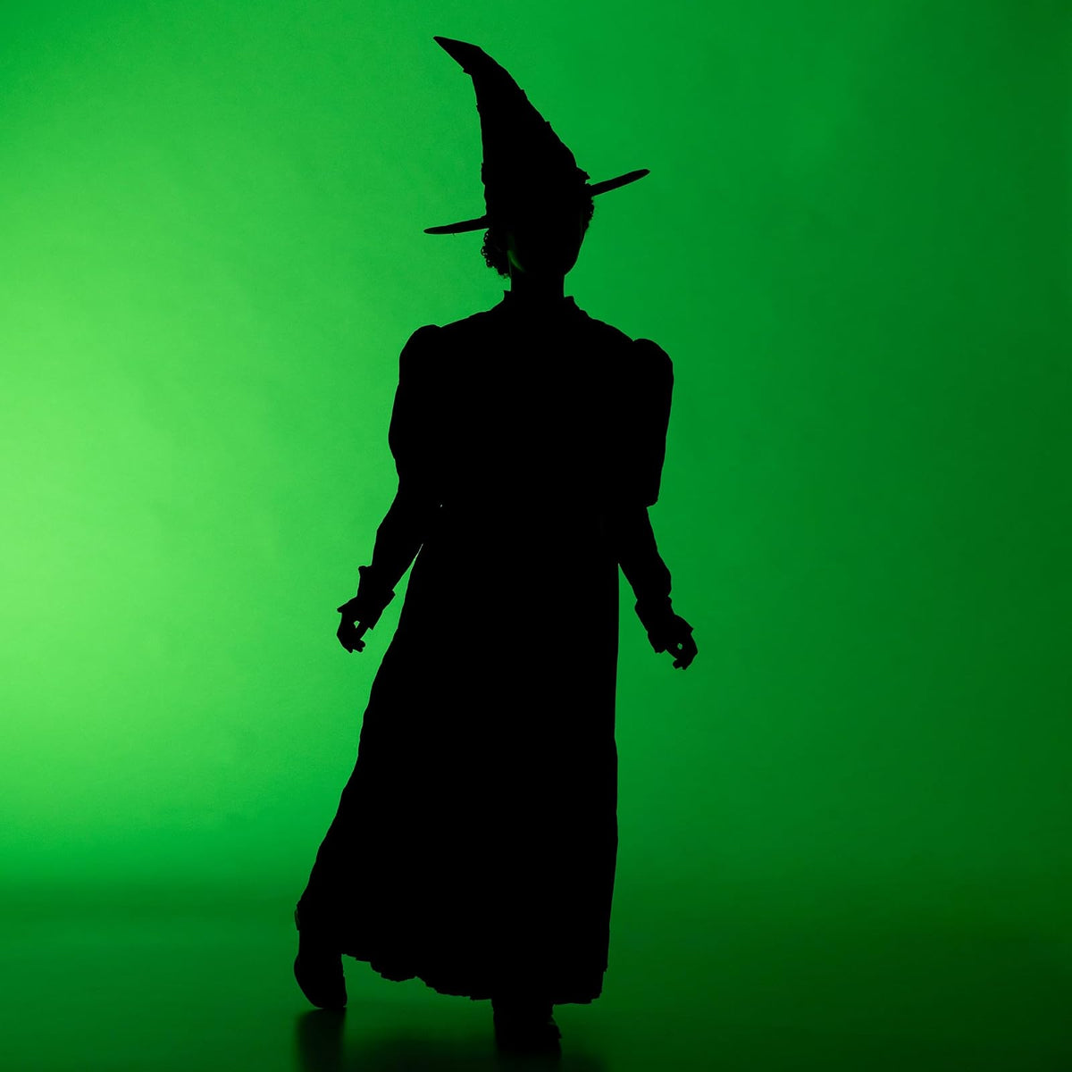 Wicked Elphaba Disfraz para niñas, disfraz oficial de lujo de elphaba malvado, capa y sombrero, tamaño de niños (10-12)